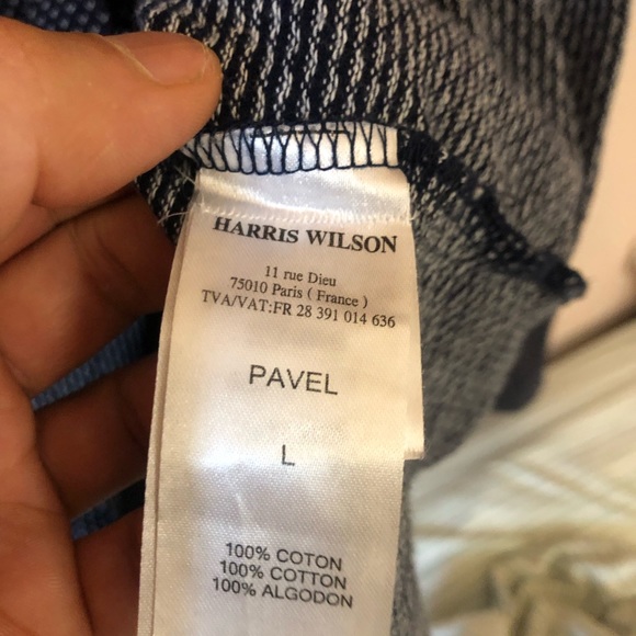 Harris Wilson.Button up word cotton shirt. French designer. - Picture 7 of 9